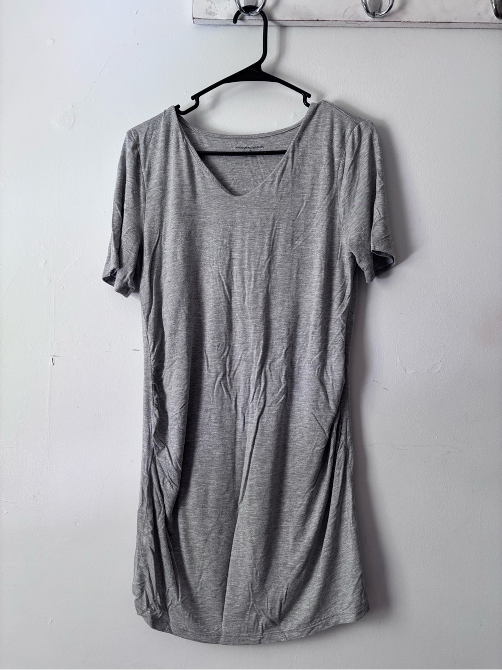 Amazon Essentials Heather Gray V-Neck Tee